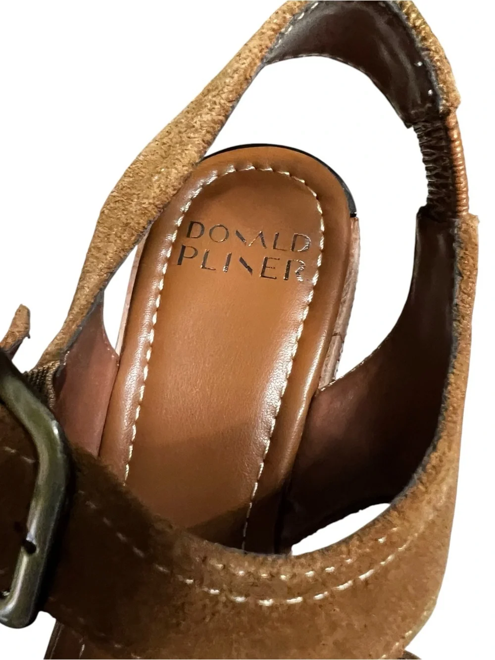 🌻NEW w/box Donald Pliner Imani Wedge Sandal Leather Platform Buckle Comfort 8.5
